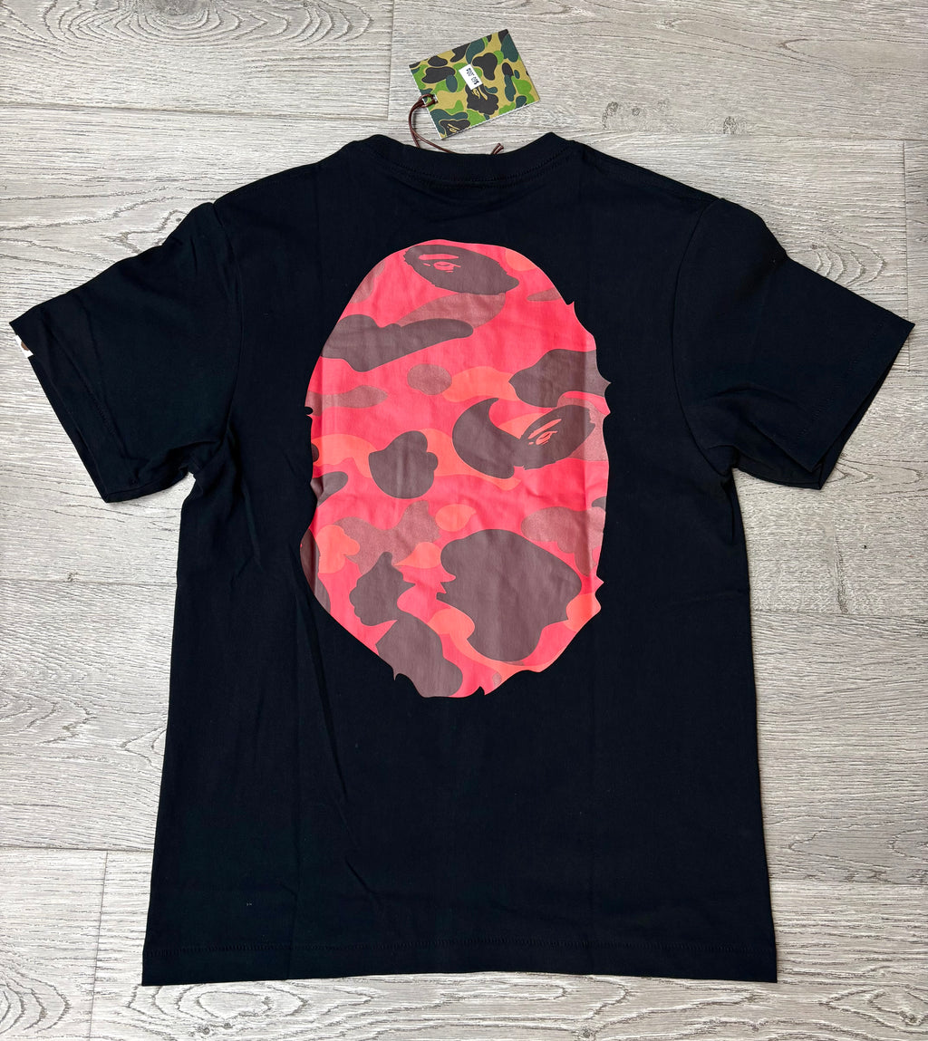 BAPE Color Camo Big Ape Head Tee 'Black/Red