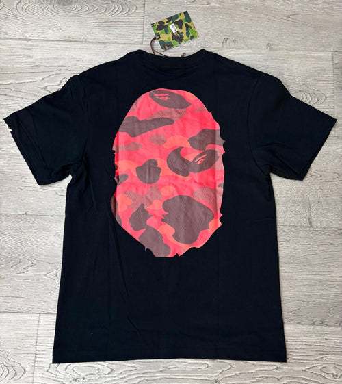 BAPE Color Camo Big Ape Head Tee 'Black/Red