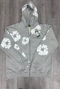 Denim Tears Cotton Wreath Zip HoodieGrey