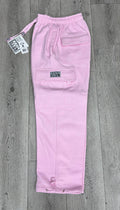 PRO CLUB BABY PINK HEAVYWEIGHT FLEECE CARGO PANTS