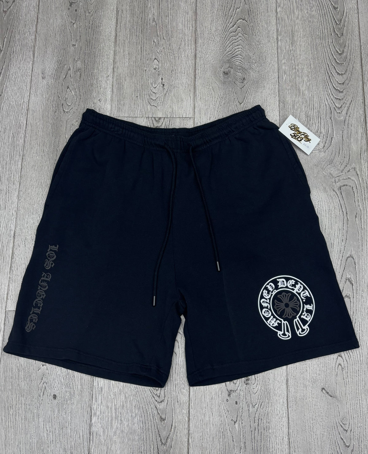 MONEY DEPT. OLD ENGLISH PUFF SHORTS