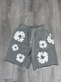 Denim Tears The Cotton Wreath Shorts 'Grey' 'Grey'