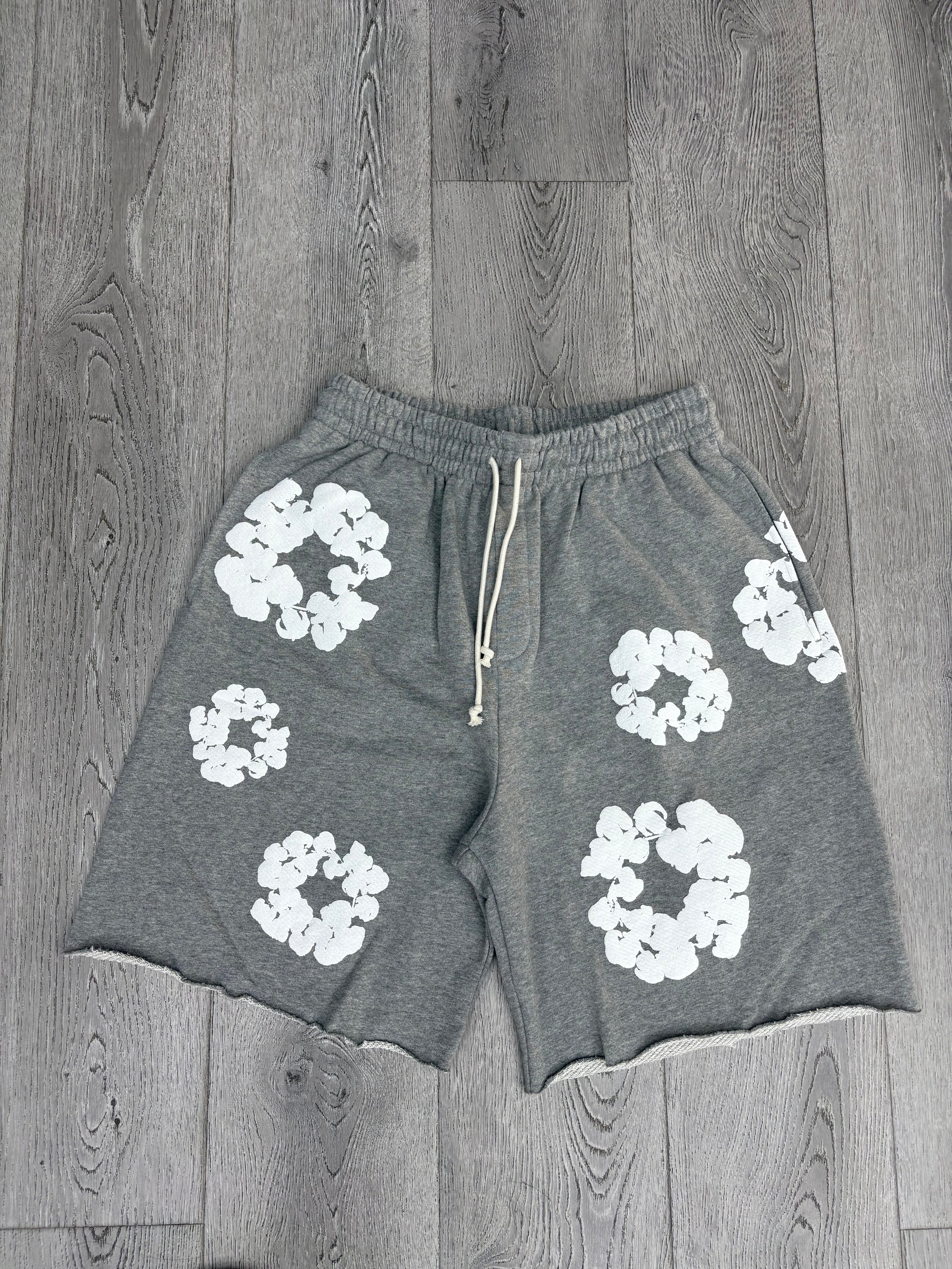 Denim Tears The Cotton Wreath Shorts 'Grey' 'Grey'